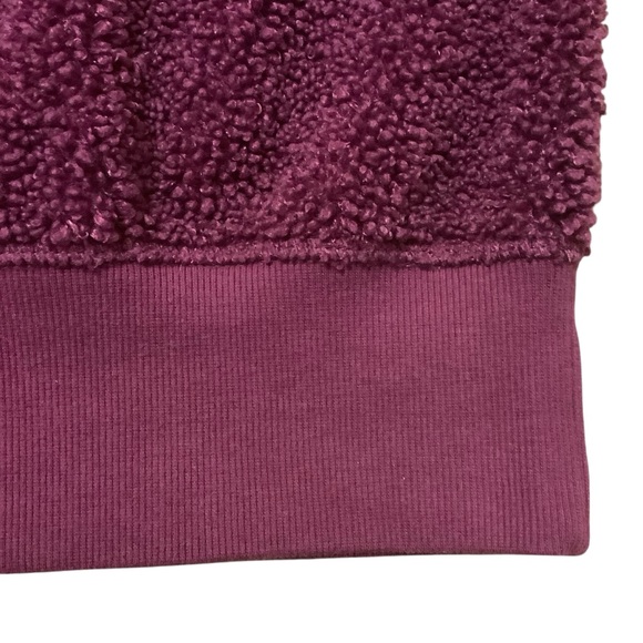 NORTHERN REFLECTIONS DEEP PLUM PURPLE HALF ZIP DEEP PILE FLEECE SWEATER/Size M - Picture 8 of 13